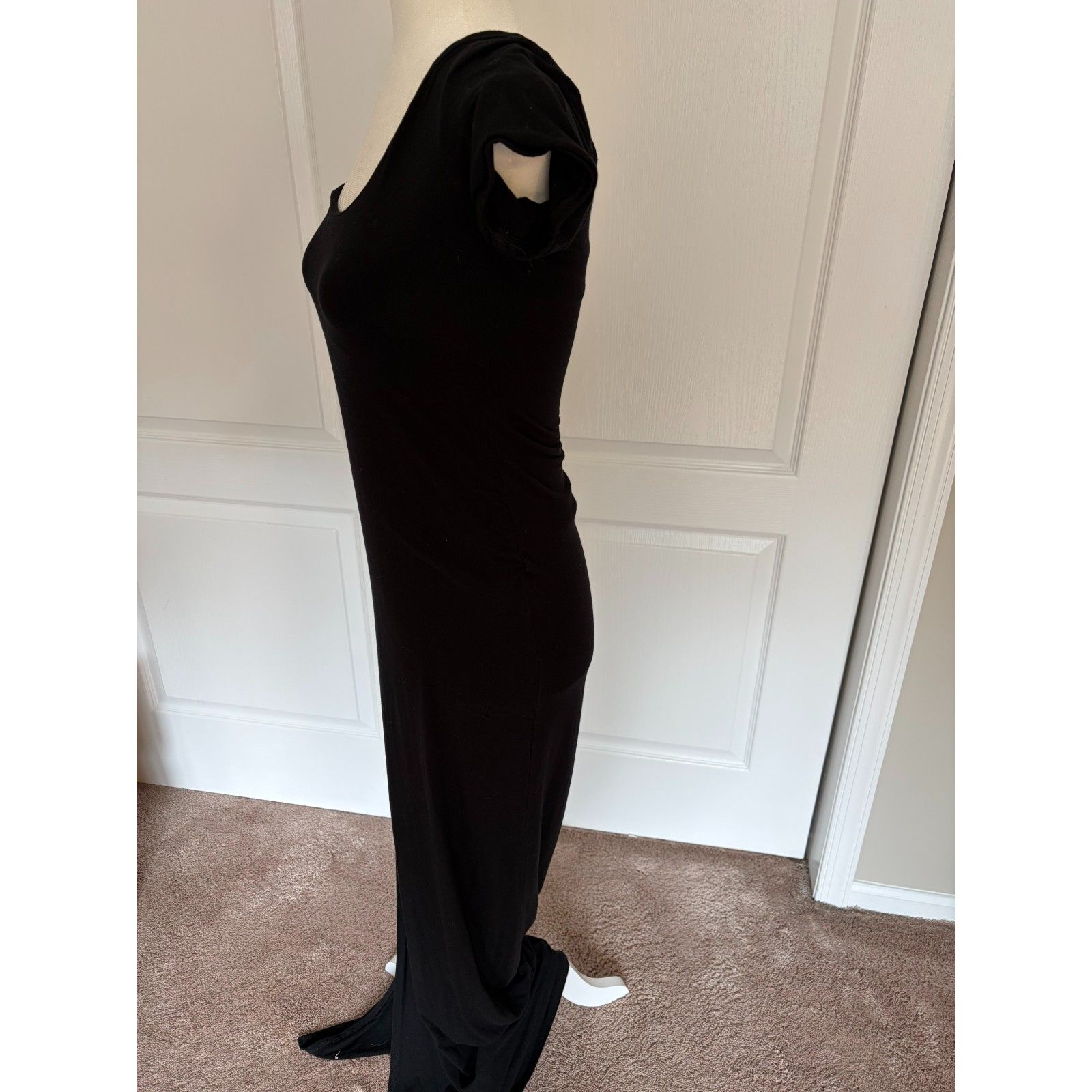 Sid Neigum Black Side Cutout Off Shoulder Dress Large — image 4 of 8